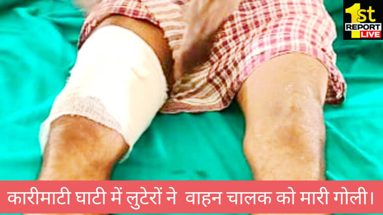 पलामू करीमाटी घाटी में दर्जनों वाहनों से लूटपाट,  ड्राइवर को मारी गोली!