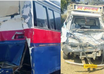 बिहार से रांची आ रही बस हजारीबाग में दुर्घटनाग्र !स्त