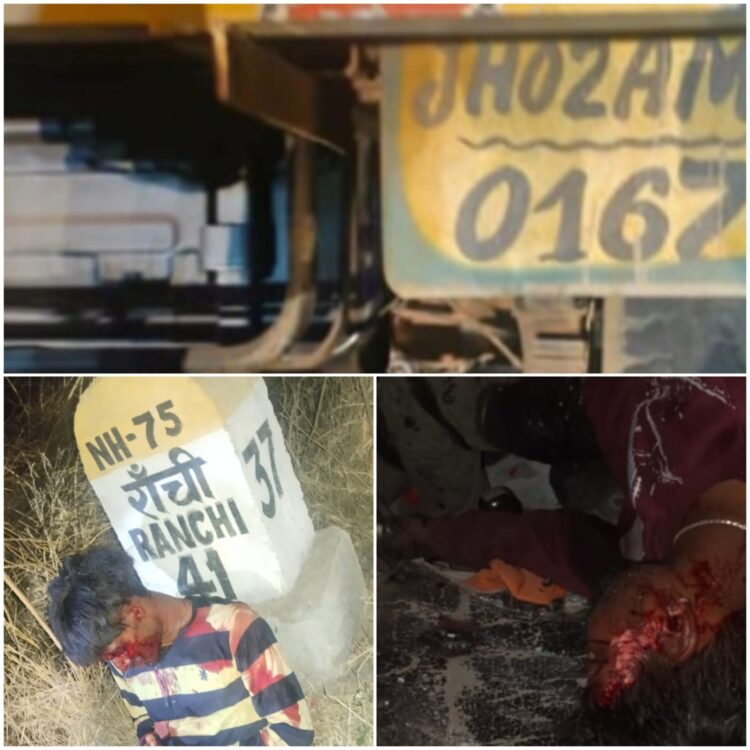 चान्हो में सड़क हादसे में वैन चालक समेत दो की मौत, दो घायल !