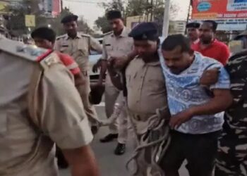 अमन साव के गुर्गों को रांची के मेन रेड में कराया गया परेड !