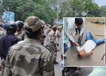 बीएसएल के सिक्योरिटी और सीआईएसएफ ने विस्थापितों पर लाठीचार्ज किया !