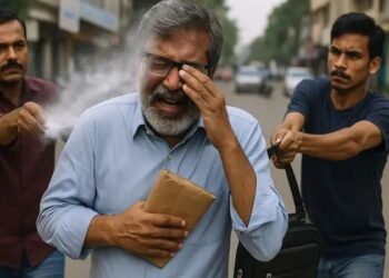 दिनदहाड़े तीन लाख की छिनतई !