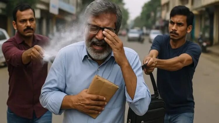 दिनदहाड़े तीन लाख की छिनतई !