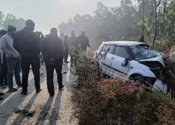 गांगटाही पुल के पास एक भीषण सड़क हादसा हुआ !