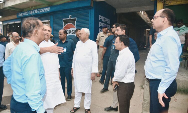 पटना साहिब रेलवे स्टेशन से पटना घाट तक निर्माणाधीन संपर्क पथ का निरीक्षण !