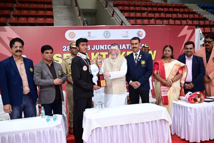 झारखंड राज्यपाल ने28वें सब-जूनियर राष्ट्रीय सेपक टकरा चैंपियनशिप–2026 के समापन समारोह मेंखिलाड़ियों को बधाई दी !