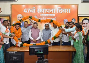 भाजपा की सफलता करोड़ों कार्यकर्ताओं की तपस्या और मेहनत का परिणाम : आदित्य साहू !